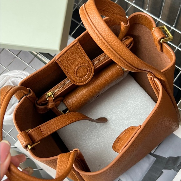 Songmont Tan Leather Tote Bag - Picture 3 of 8